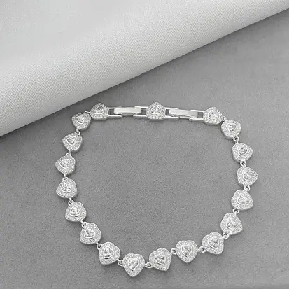 PULSEIRA CORAÇAO SWAROVSKI 7MM